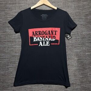 Stone Brewing T-Shirt Women Medium Black SS Arrogant Bastard Ale Beer Tee